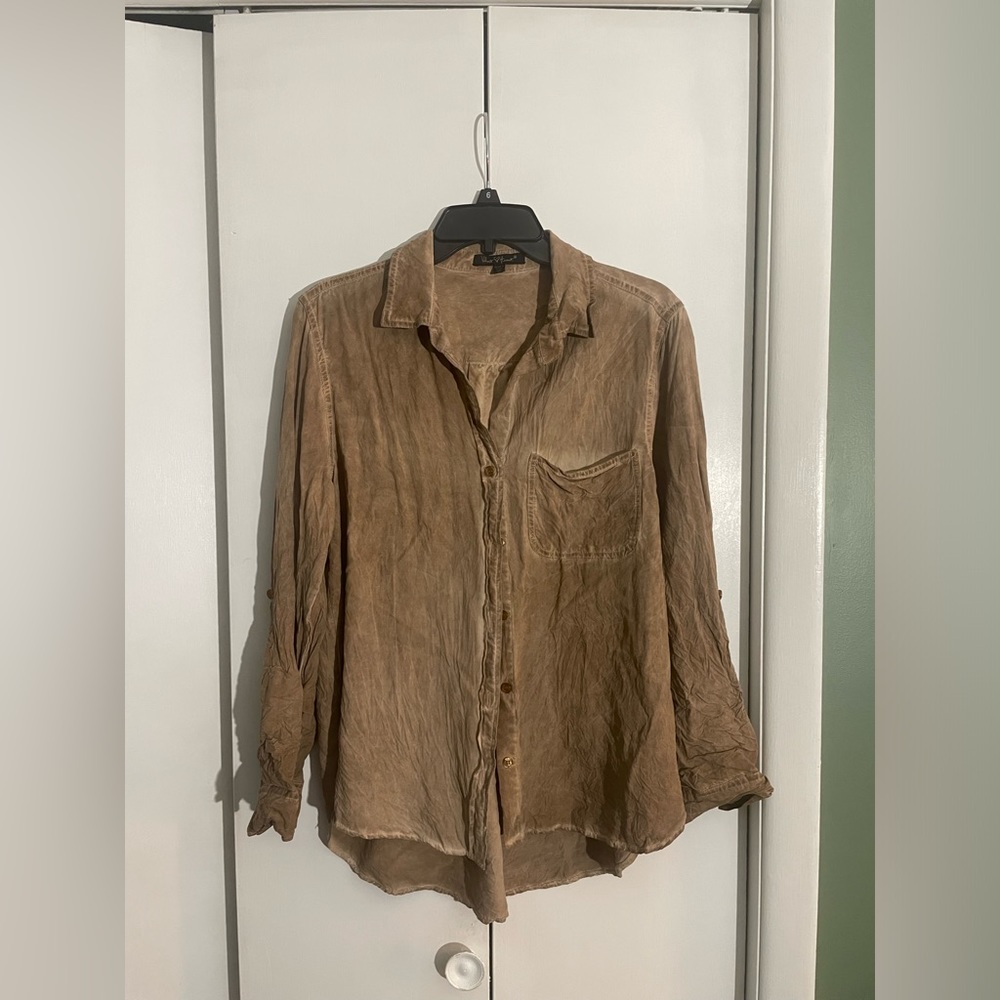 Velvet heart button down shirt